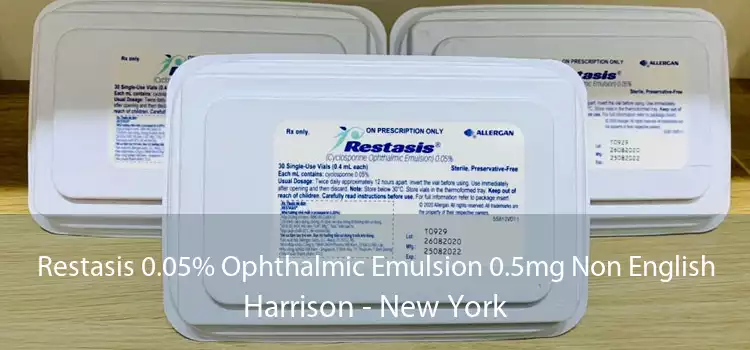 Restasis 0.05% Ophthalmic Emulsion 0.5mg Non English Harrison - New York